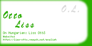 otto liss business card